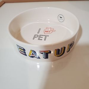 Park Life Design White Retro Eat Up Pet Bowl